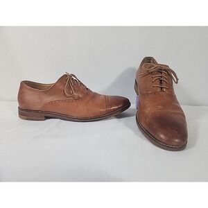 Cole Haan Cambridge‎ Leather Cap Toe Oxford Dress Shoes British Tan Mens 9.5